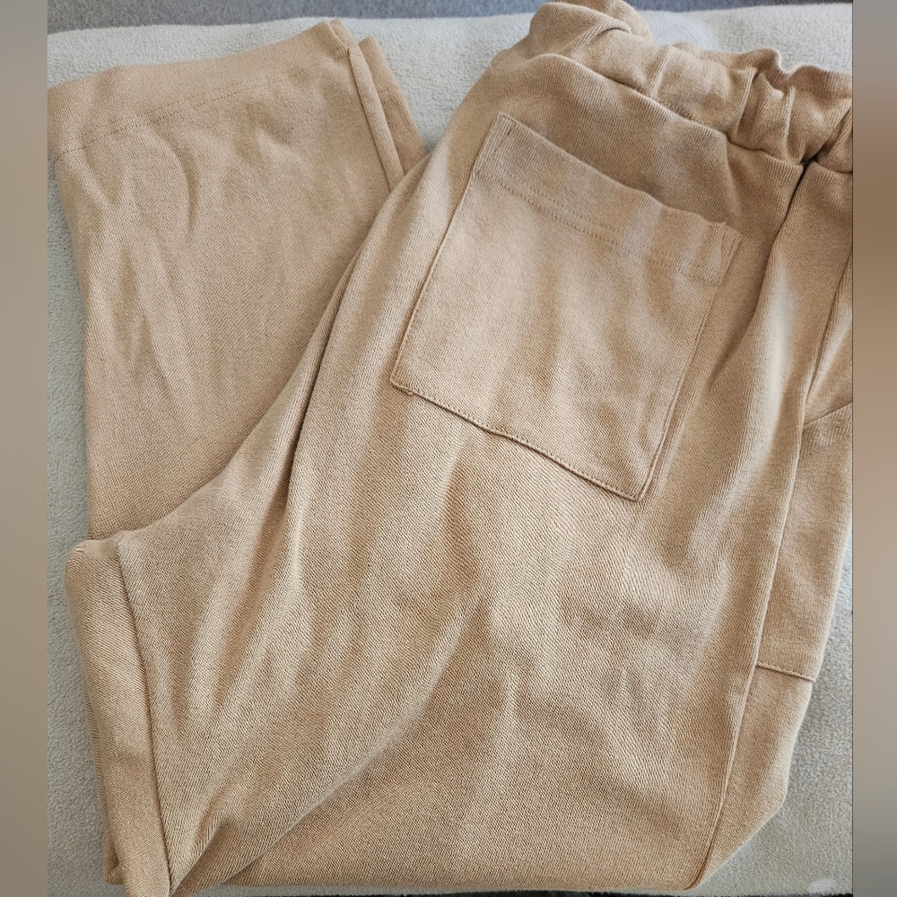 Free People Beach Monterey Pant, Tan, Size L - Picture 2 of 9